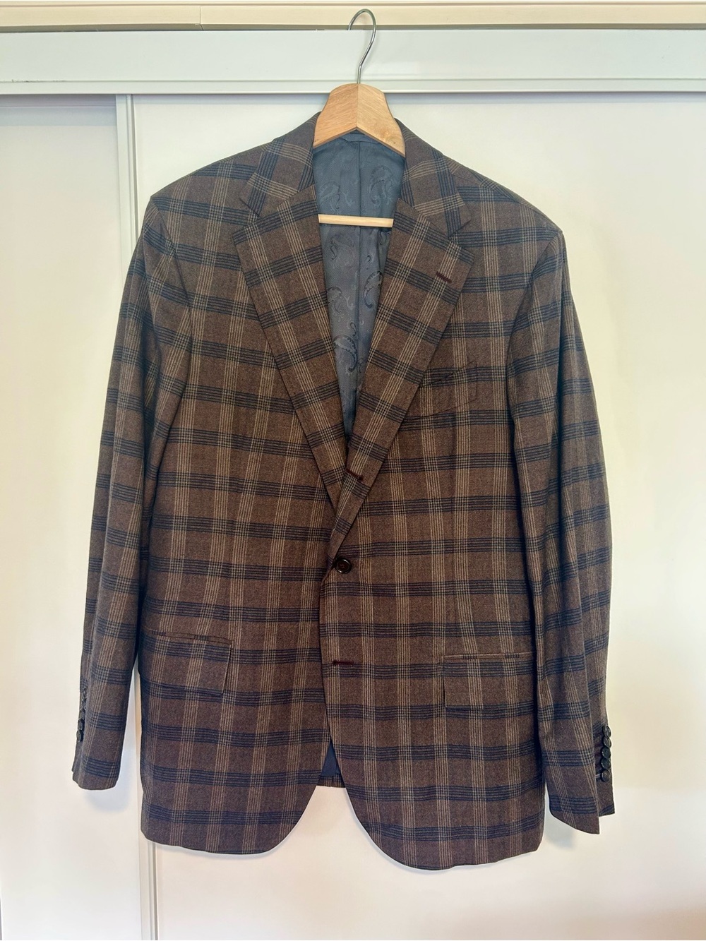 Loro Piana Brown Plaid Blazer